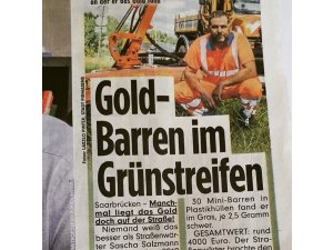 Goldbarren im Pirmasenser Straßengraben? Die Geschichte eines ehrlichen Finders