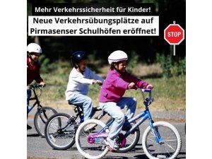 Fit auf dem Fahrrad – neue Übungsparcours auf den Pirmasenser Schulhöfen eröffnet 