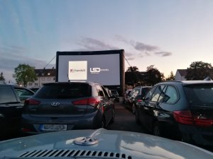 Pirmasens - provisorisches Autokino auf dem Meßplatz