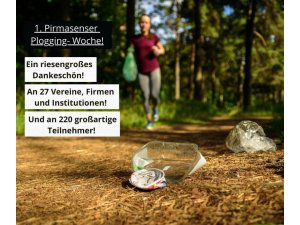 1. Pirmasenser Plogging-Woche! - Herzlichen Dank an alle fleißigen Helfer und Teilnehmer!