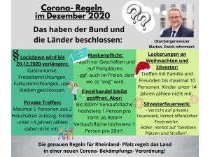 Corona- Regeln im Dezember! - Der Bund und die Länder haben beschlossen!