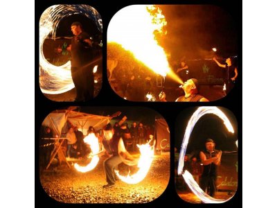 Feuer-Show am Schlossplatz vom EiscafÃ¨ Venezia Pirmasens