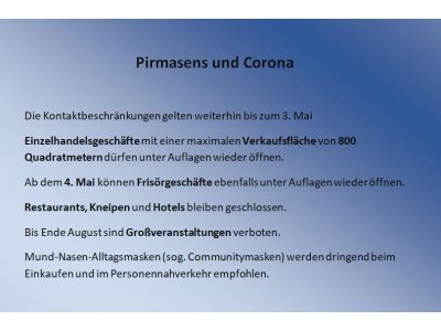 Pirmasens und Corona - Wie gehts in den nächsten Wochen weiter?