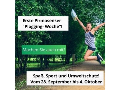 Machen Sie auch mit? Erste Pirmasenser „Plogging-Woche“ –  vom 28. September bis 4. Oktober