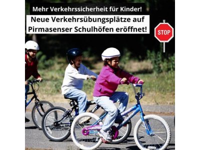 Fit auf dem Fahrrad – neue Übungsparcours auf den Pirmasenser Schulhöfen eröffnet 