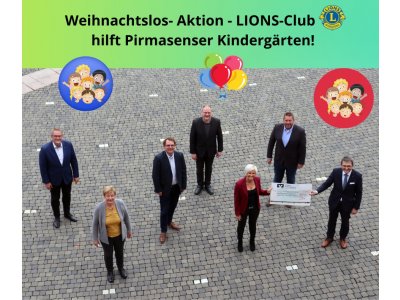 Löwenstarke Hilfe für unsere Kinder - LIONS-Club unterstützt Pirmasenser Kindergärten mit Weihna