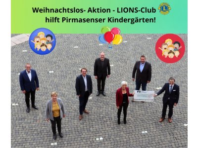 Löwenstarke Hilfe für unsere Kinder - LIONS-Club unterstützt Pirmasenser Kindergärten mit Weihna