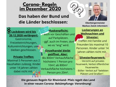 Corona- Regeln im Dezember! - Der Bund und die Länder haben beschlossen!