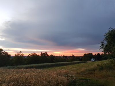 Sonnenuntergang mit Blick auf Pirmasens