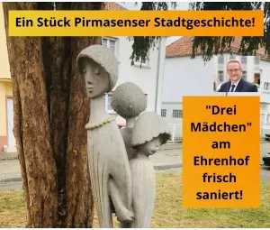Ein Stück Pirmasenser Stadtgeschichte - â€žDrei Mädchenâ€œ am Pirmasenser Ehrenh...