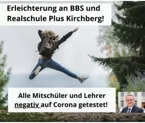 Pirmasens: Erleichterung an BBS und Realschule Plus Kirchberg...