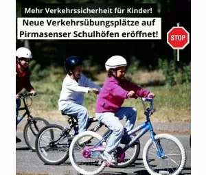 Fit auf dem Fahrrad – neue Übungsparcours auf den Pirmasenser Schulhöfen er...