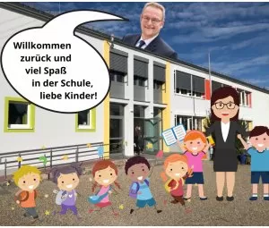 Willkommen zurück und viel Spaß in der Schule, liebe Kinder!...