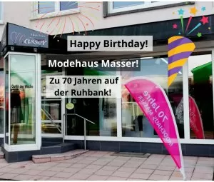 Happy Birthday, Modehaus Masser! – Zum 70. Jubiläum auf der Ruhbank!...