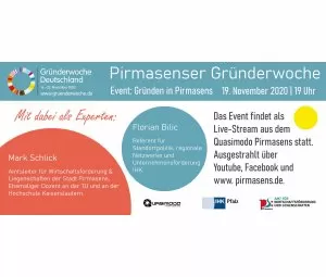 Gründen in Pirmasens: Erfolgsgeschichten via Livestream...